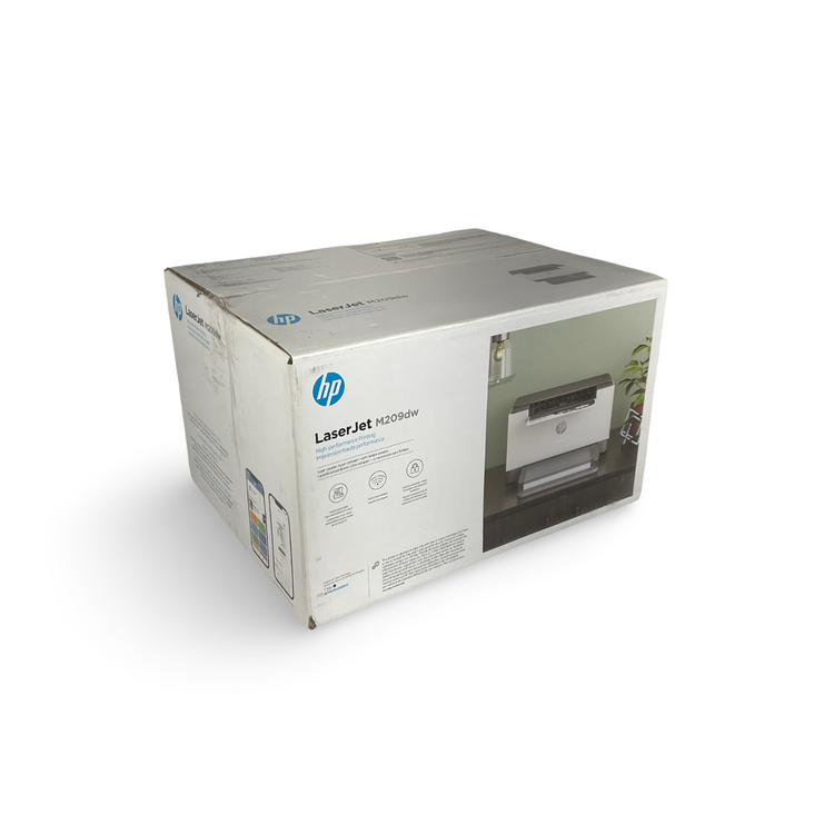 New HP LaserJet M209dw Laser Printer Black And White 6GW62F with Toner