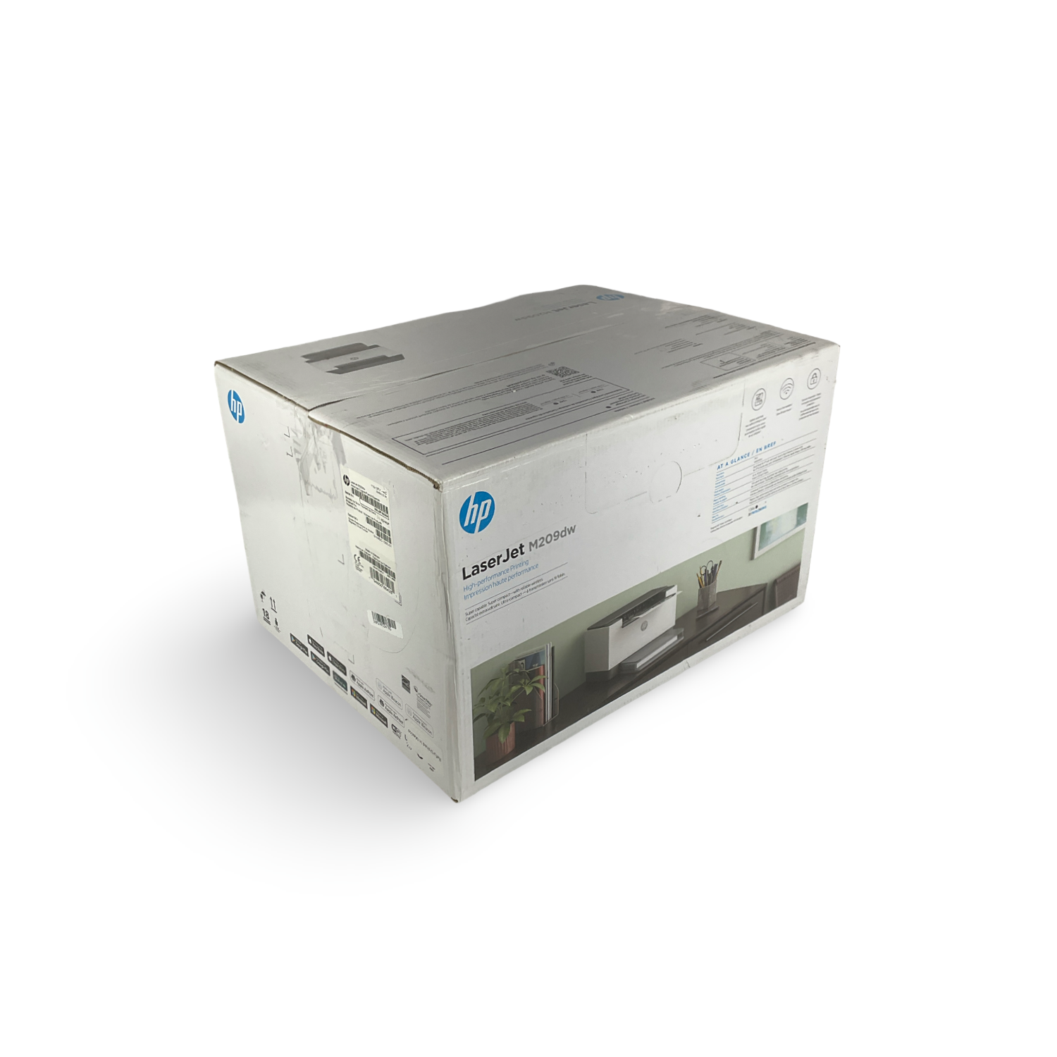 New HP LaserJet M209dw Laser Printer Black And White 6GW62F with Toner