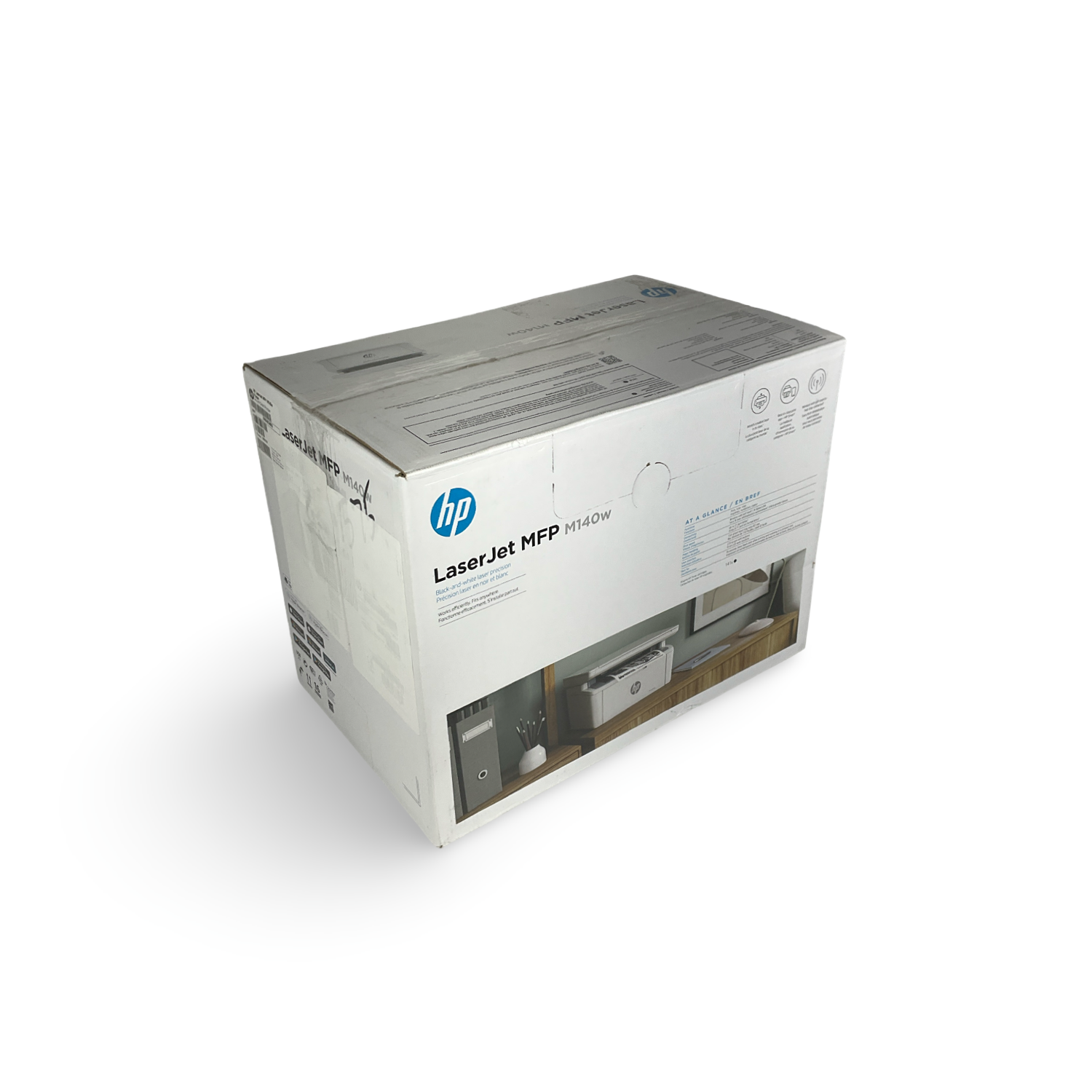 HP LaserJet MFP M140w Laser Printer Black And White 7MD72F with Toner