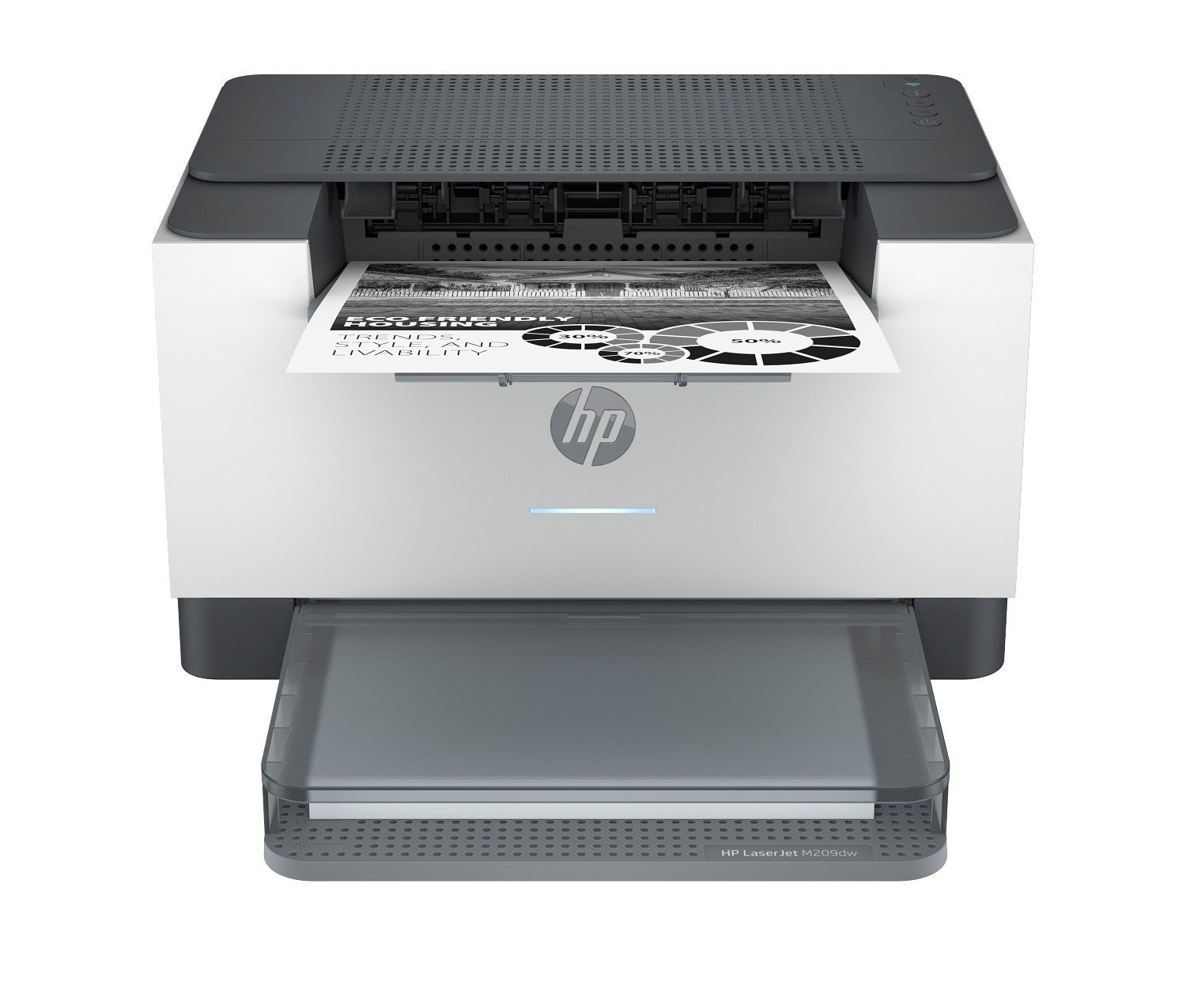 New HP LaserJet M209dw Laser Printer Black And White 6GW62F with Toner